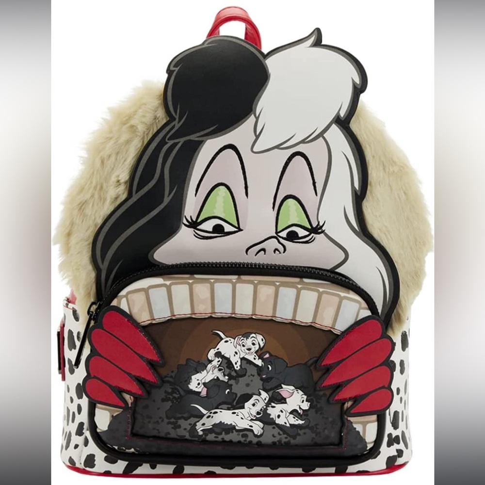DISNEY VILLAINS CRUELLA LOUNGEFLY BACKPACK